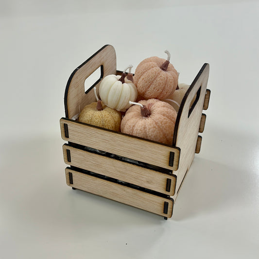 Cesta velas decorativas calabazas