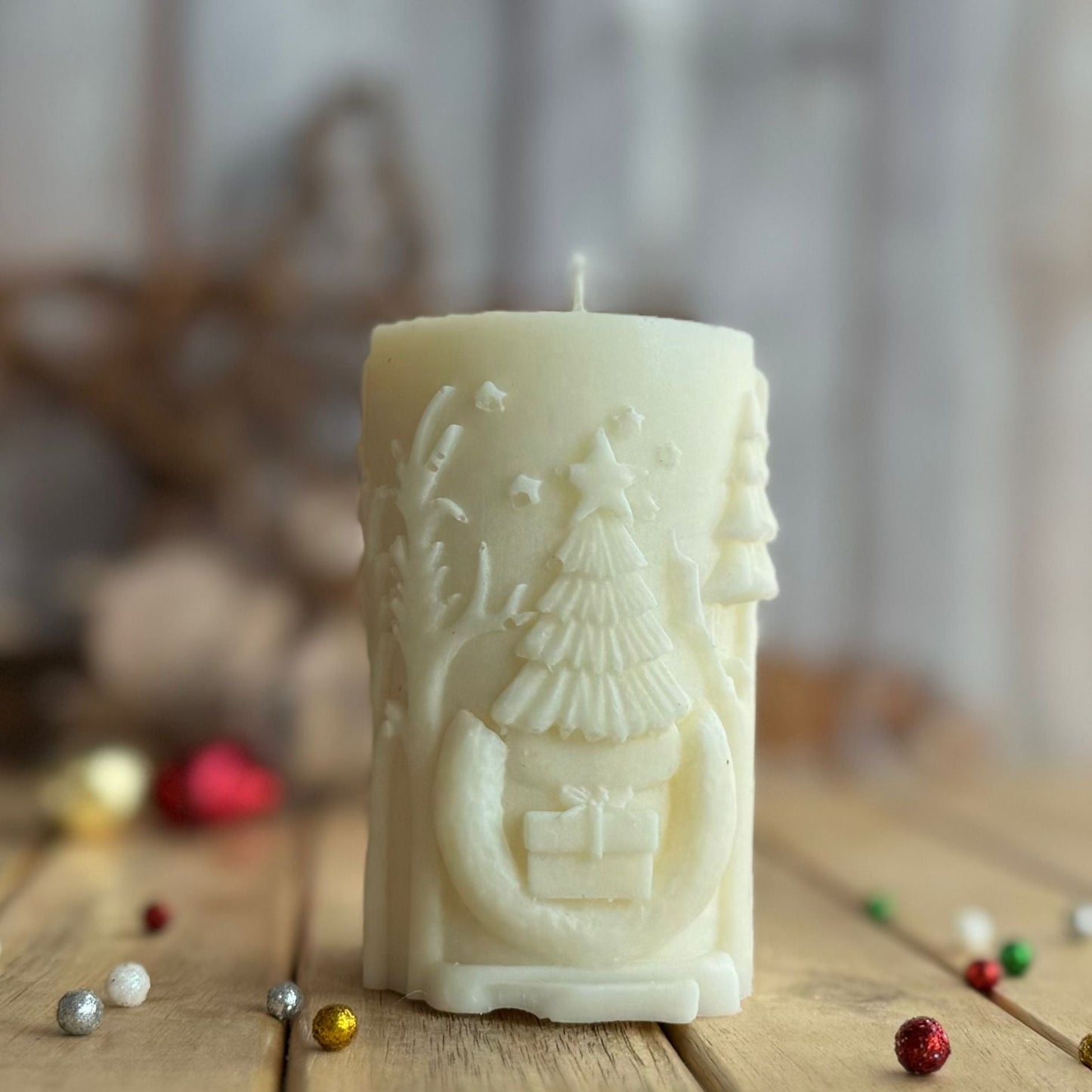 Vela decorativa tronco ciervo