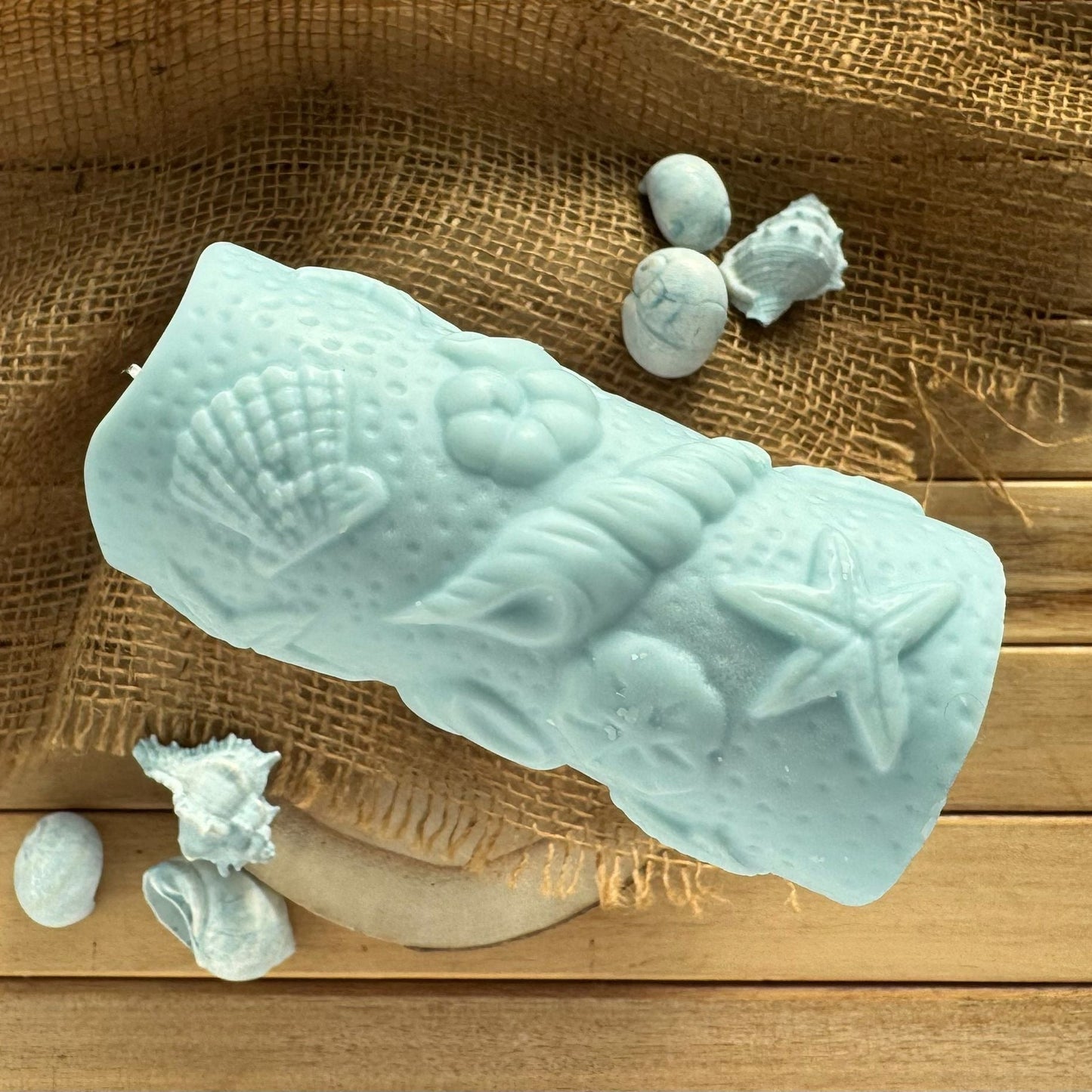 Vela decorativa cilindro marítimo