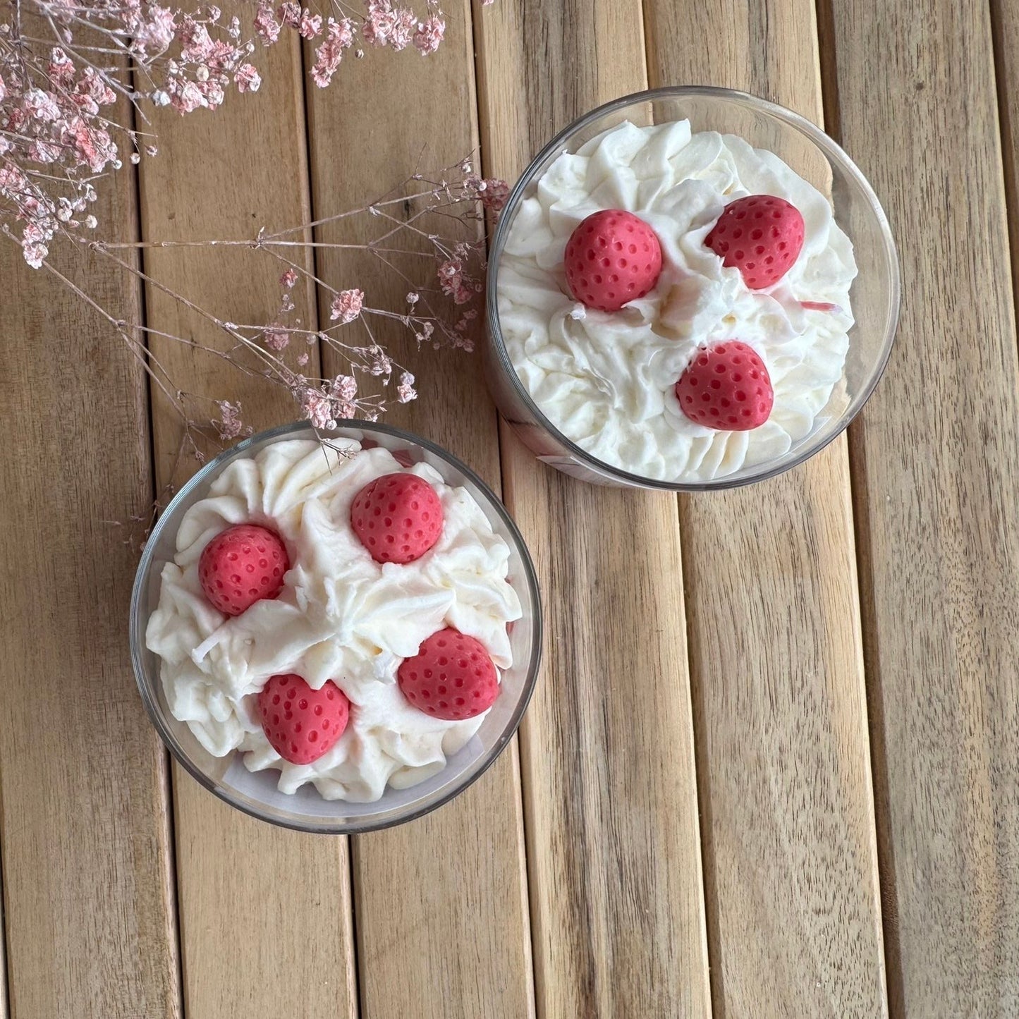 Vela aromática fresas con nata