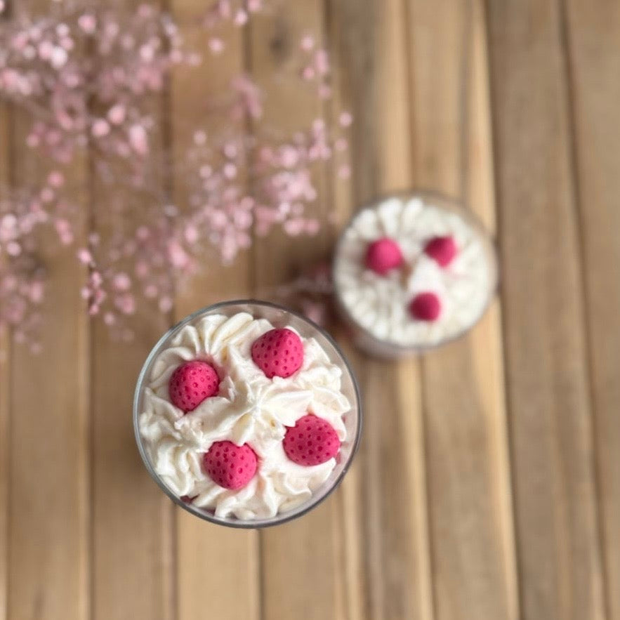 Vela aromática fresas con nata