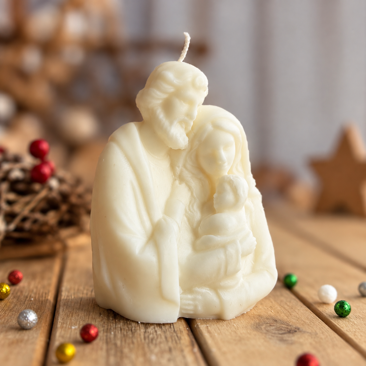 Vela decorativa pesebre grande