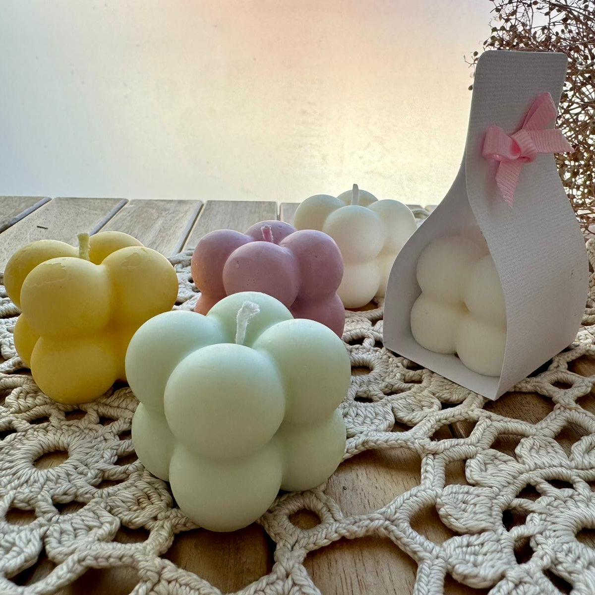 Vela decorativa mini bubble