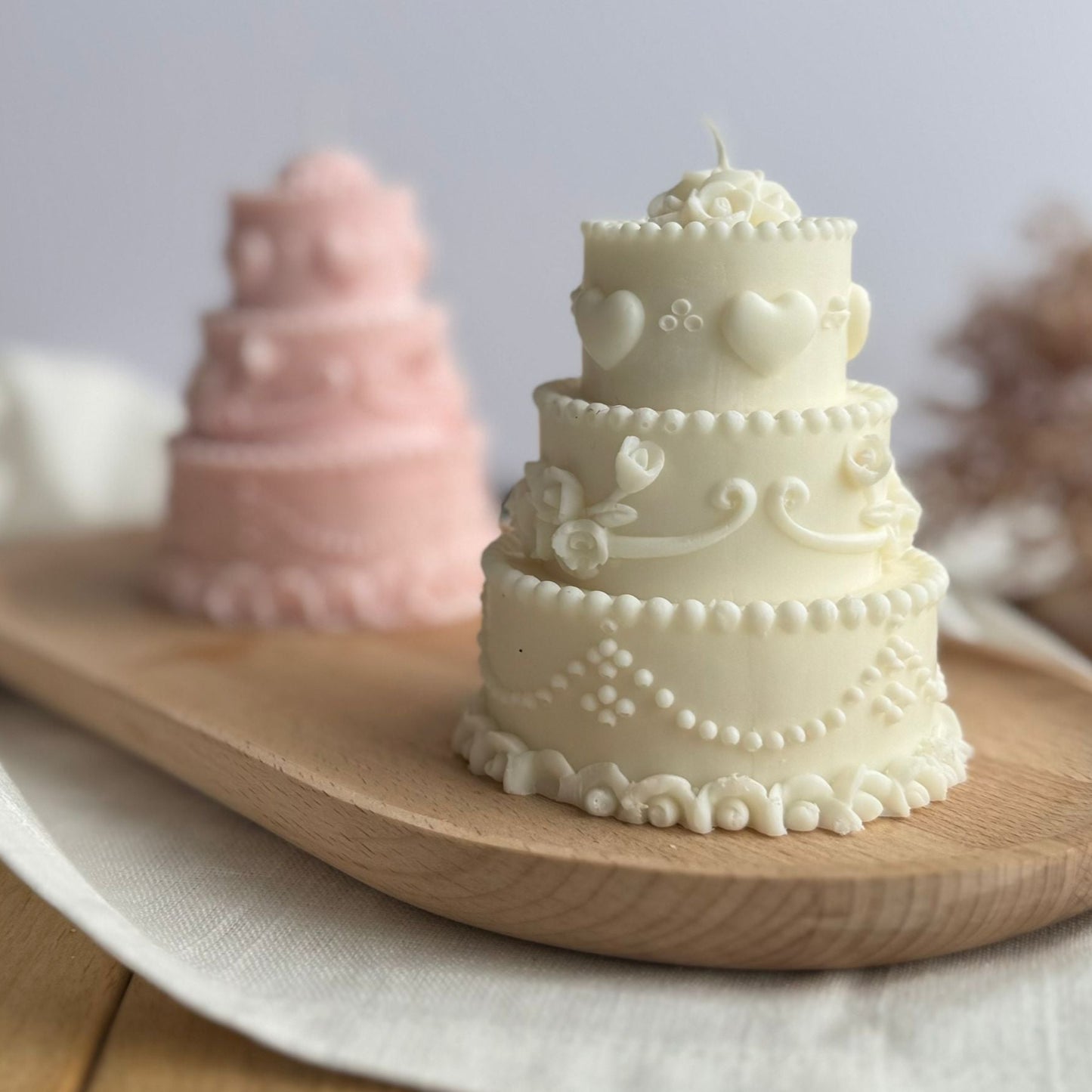 Vela decorativa pastel