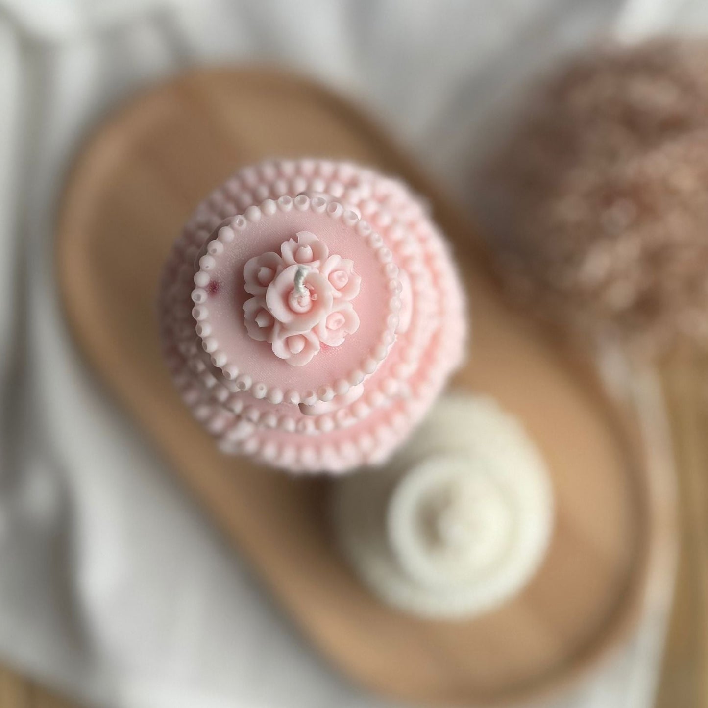 Vela decorativa pastel