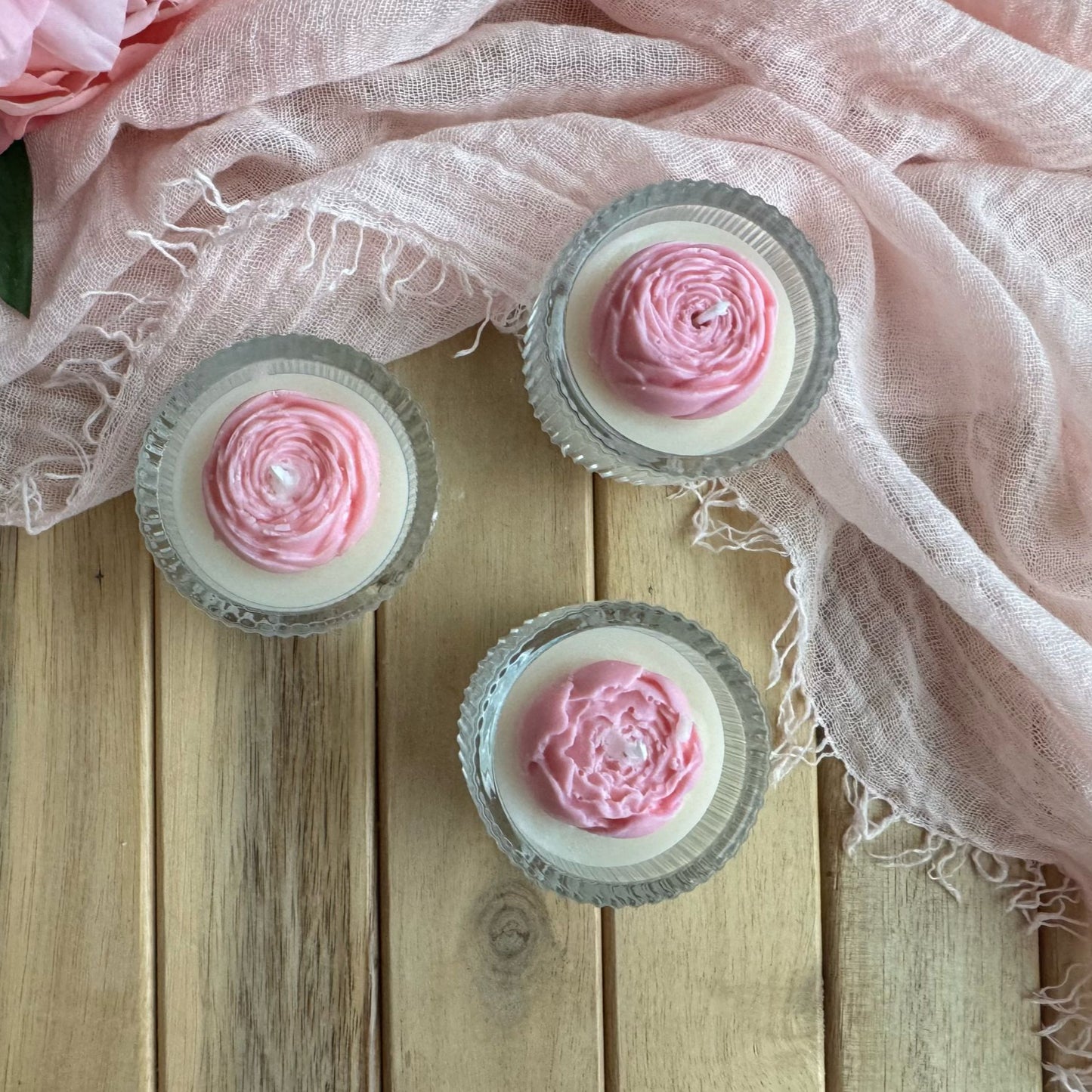 Vela aromática mini rosa