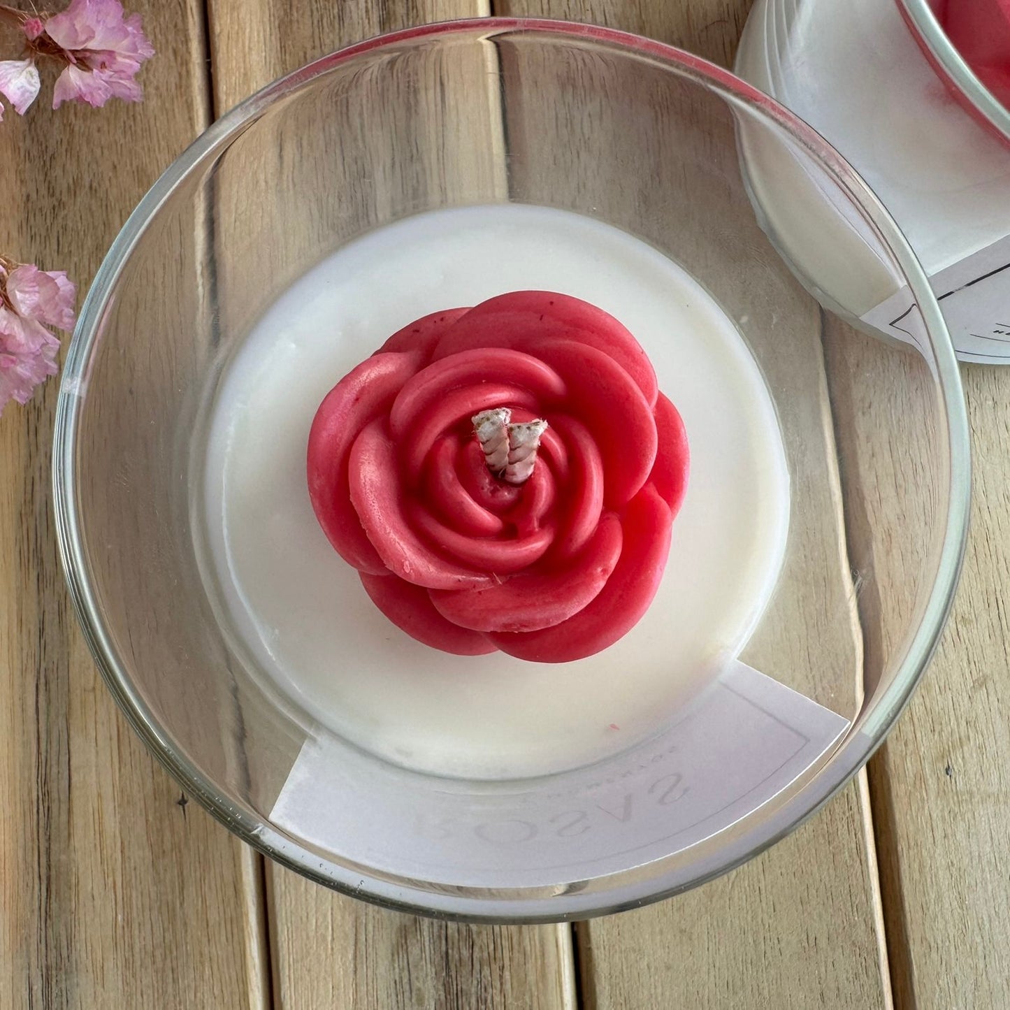 Vela aromática rosa