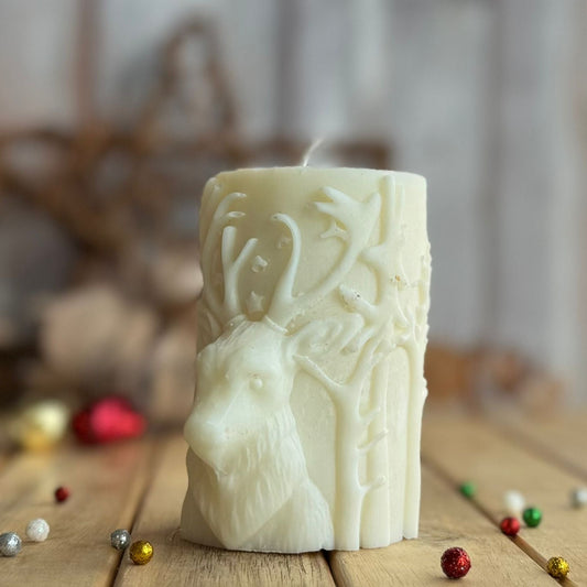 Vela decorativa tronco ciervo