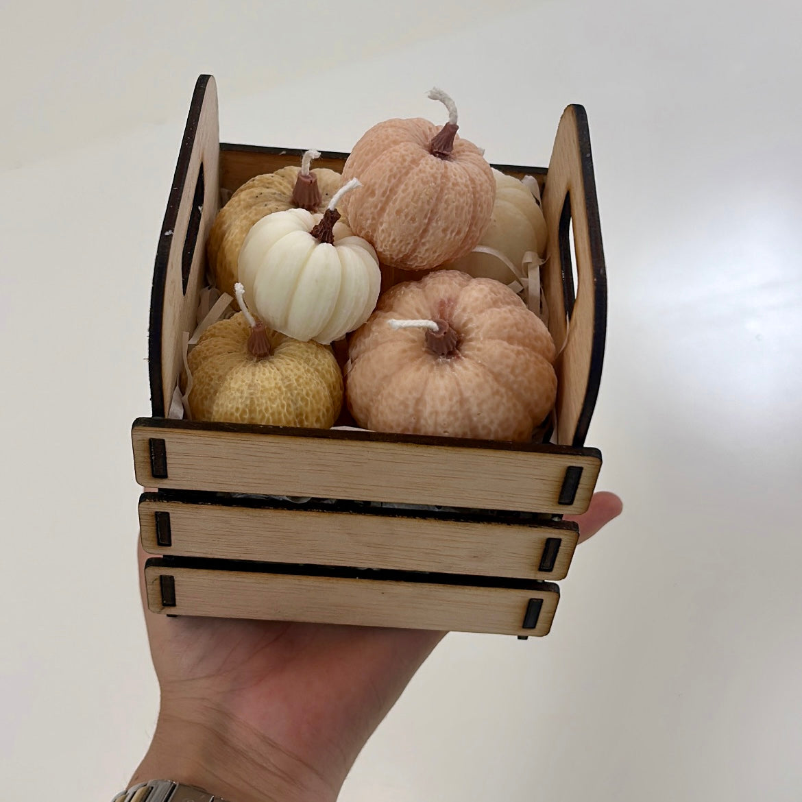 Cesta velas decorativas calabazas