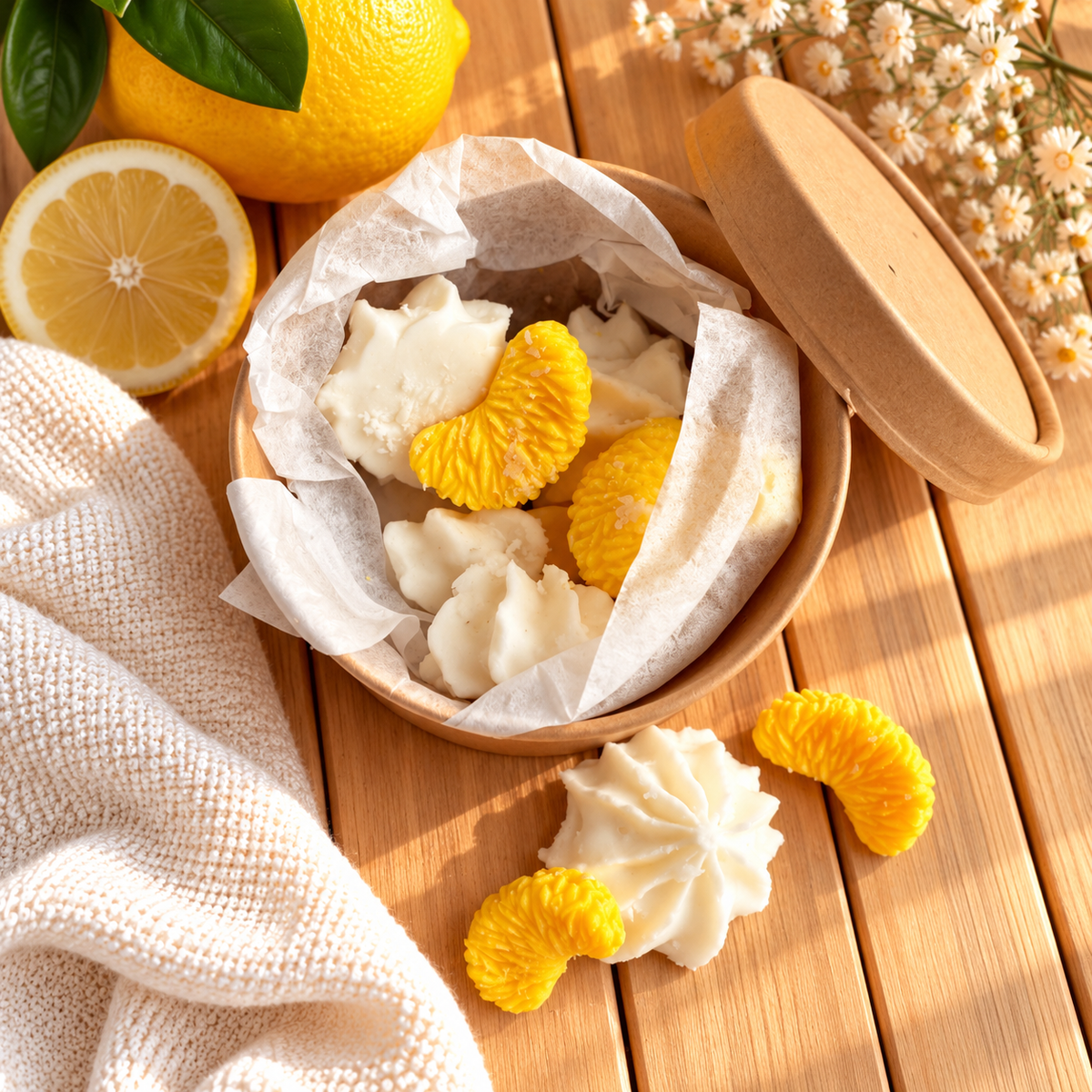 Wax Melts Limón – Tarro Kraft