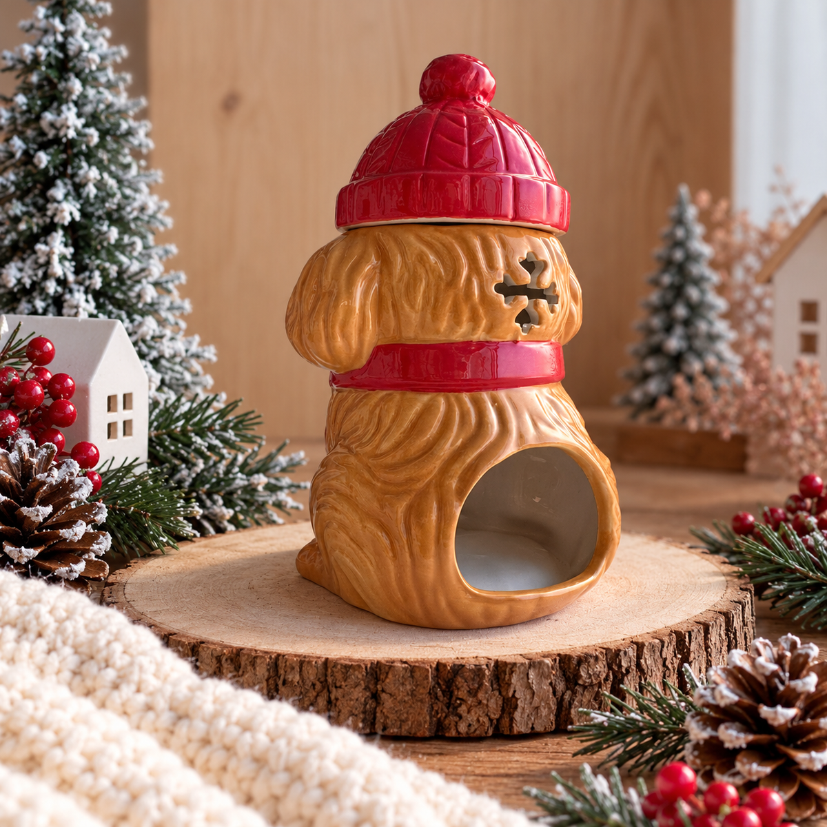 Quemador Wax Melts Perrito Navideño
