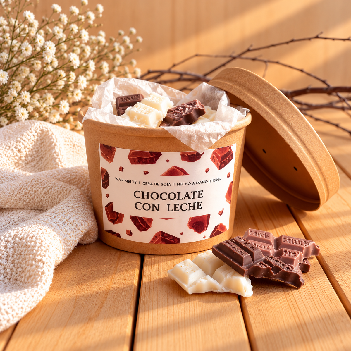 Wax Melts Chocolate con Leche – Tarro Kraft