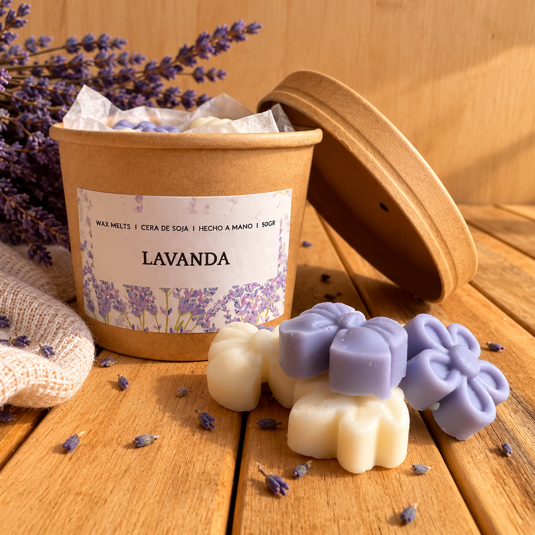 Wax Melts Lavanda – Tarro Kraft