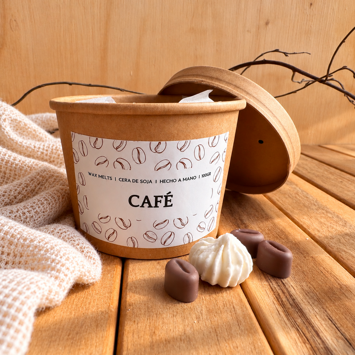 Wax Melts Café – Tarro Kraft