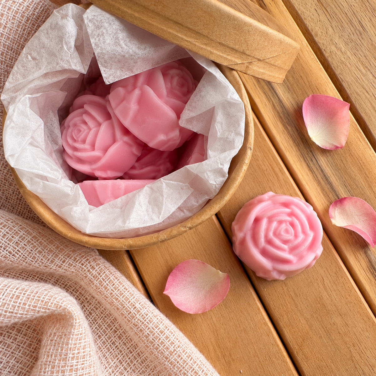 Wax Melts Rosas – Tarro Kraft