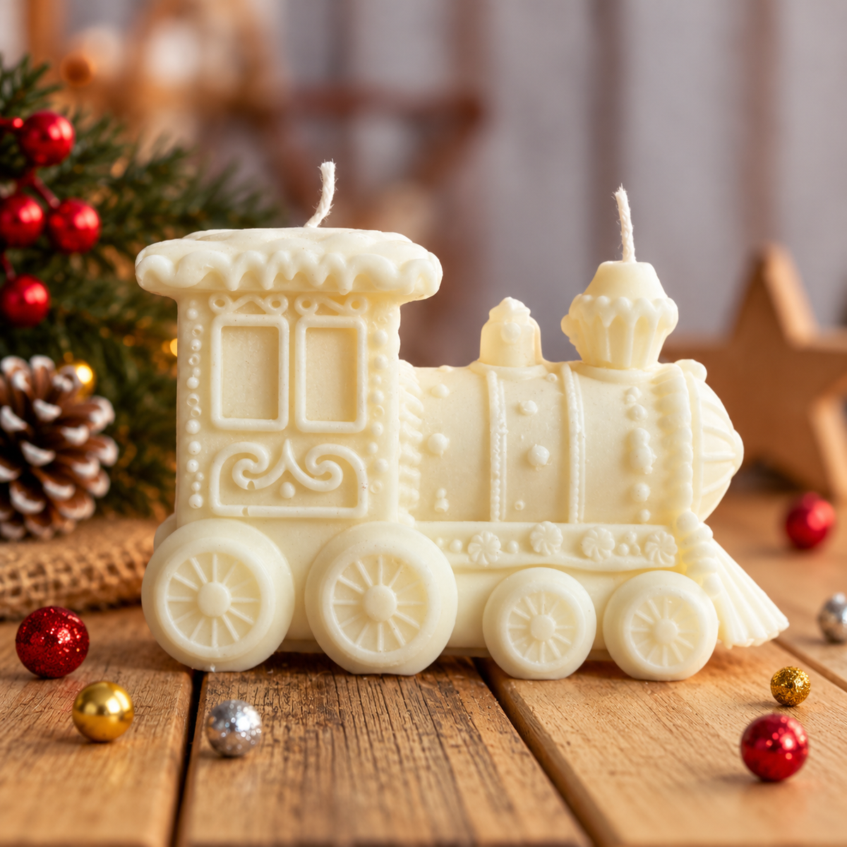 Vela decorativa tren