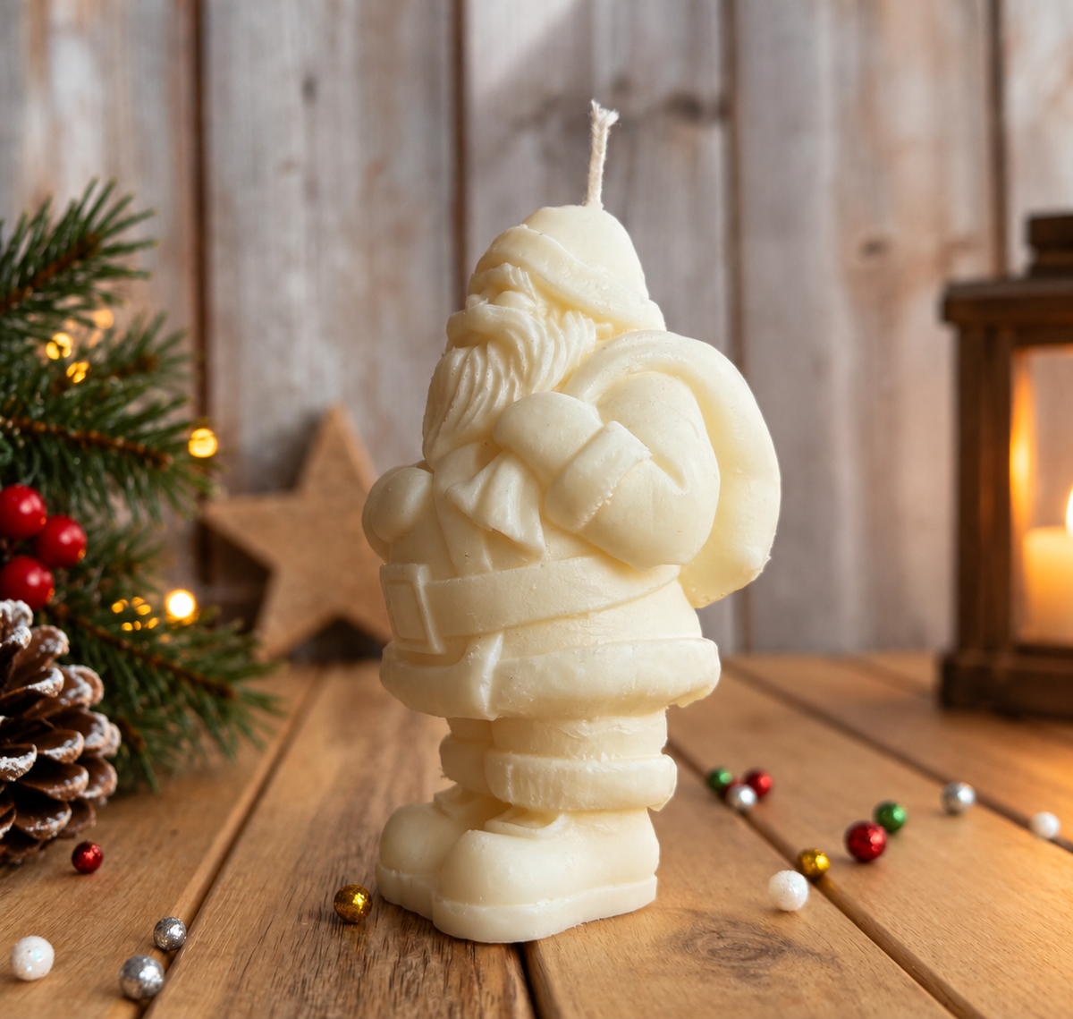 Vela decorativa Papá Noel saco