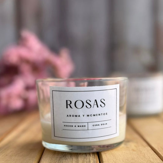 Vela aromática rosa