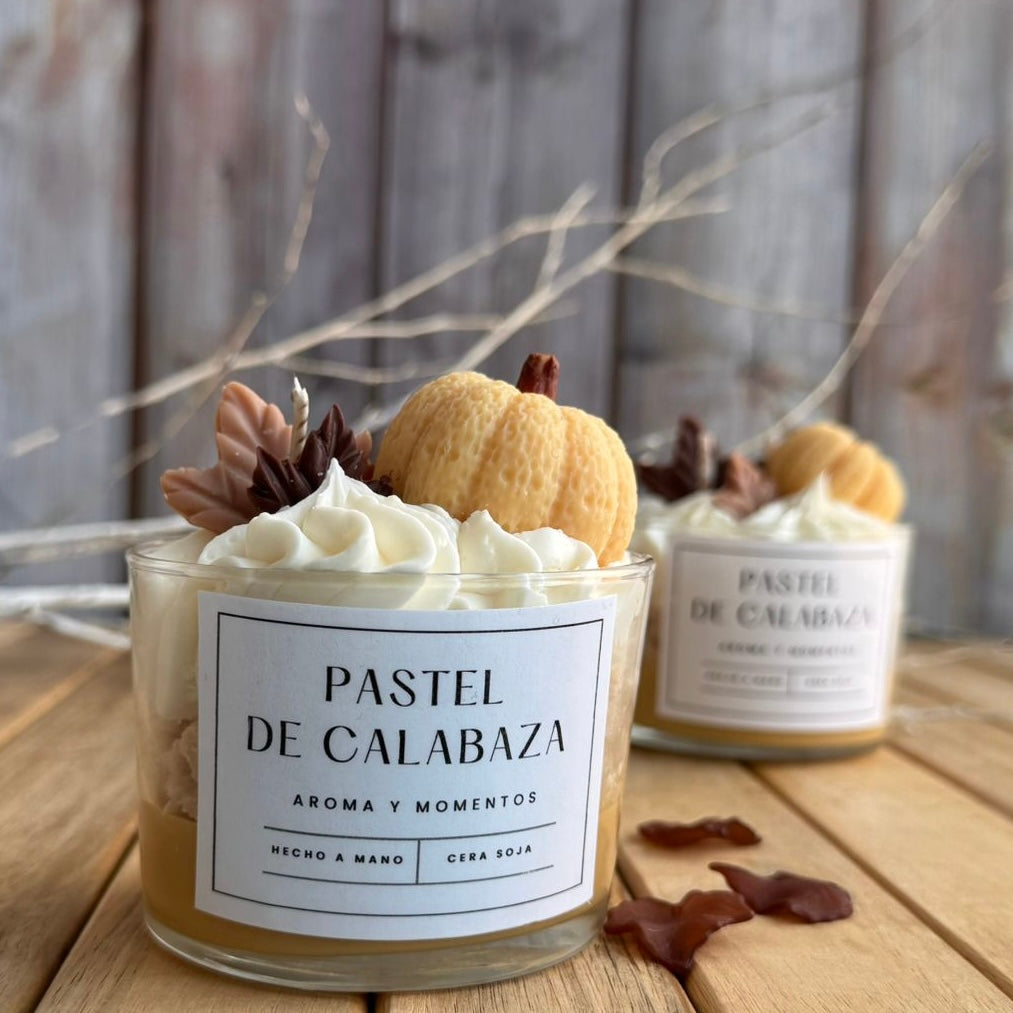 Vela aromática pastel de calabaza