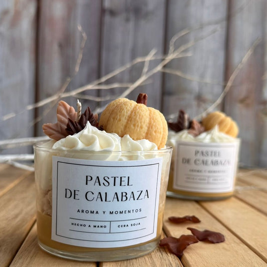 Vela aromática pastel de calabaza