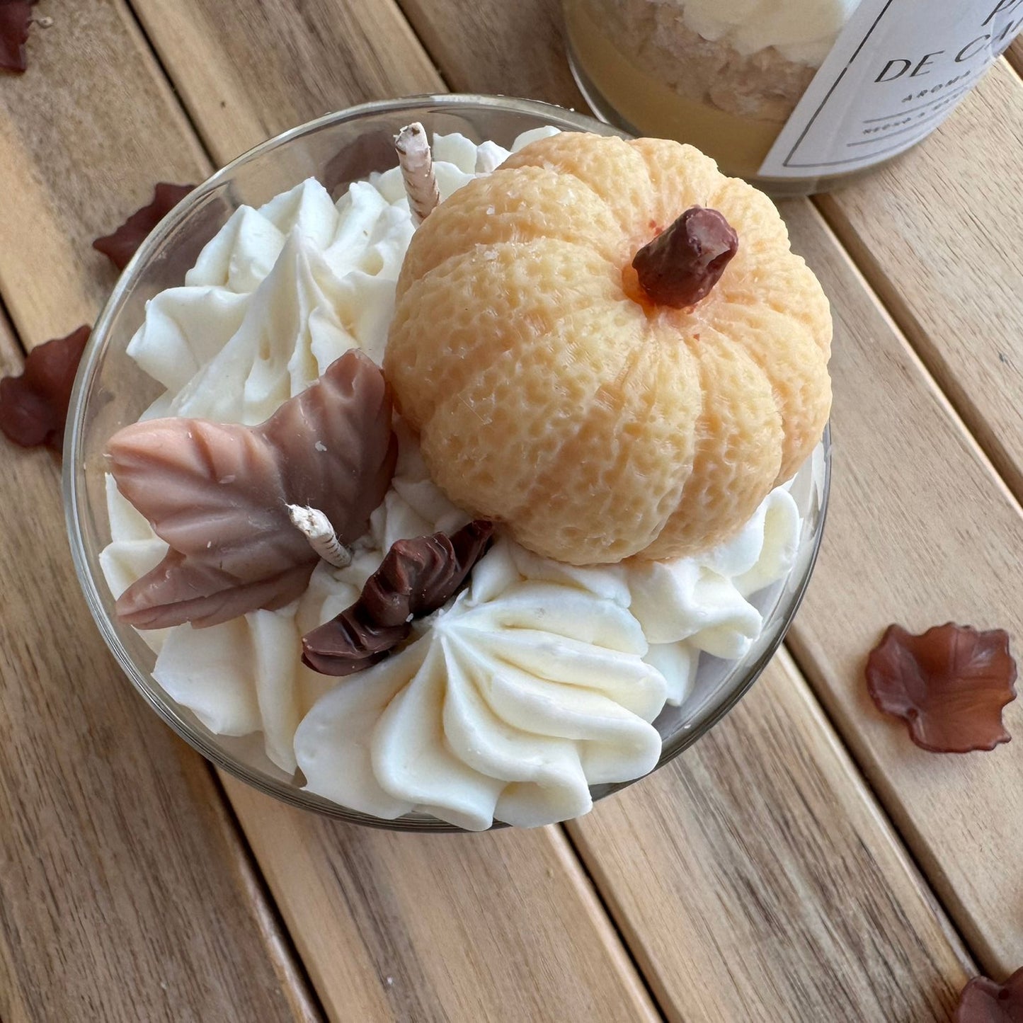 Vela aromática pastel de calabaza