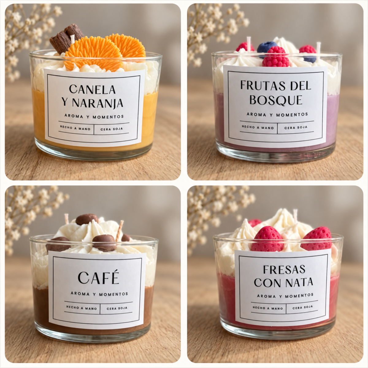 Taller vela frosting - velas terminadas sabores